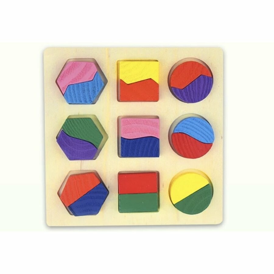 知育玩具　型はめ木製パズル